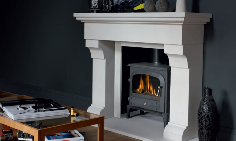 Fireline stone fireplace surrounds